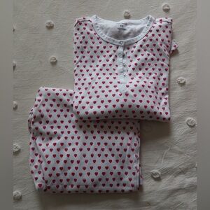 Roller Rabbit White Pajamas with Red Hearts